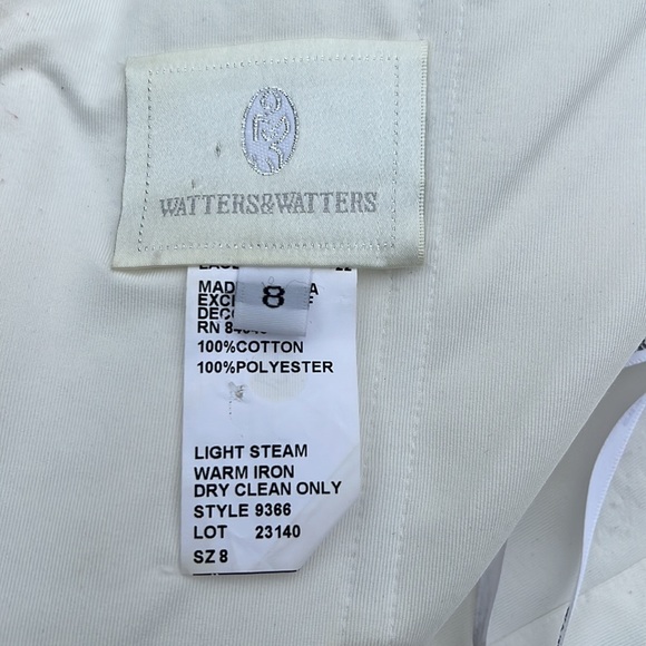 White sequined, one shoulder gown - Picture 12 of 13